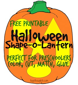 Halloween Shape-o-Lantern for Preschoolers; TrishSutton.com