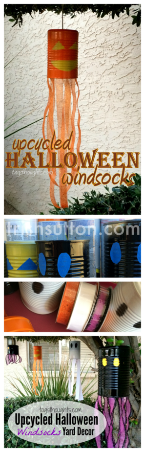 These fun Upcycled Halloween Windsocks will add just the right amount of festive flare to any yard. TrishSutton.com