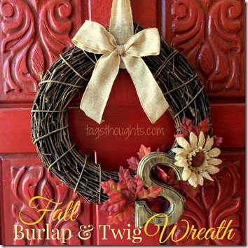 Fall Burlap & Twig Wreath by trishsutton.com