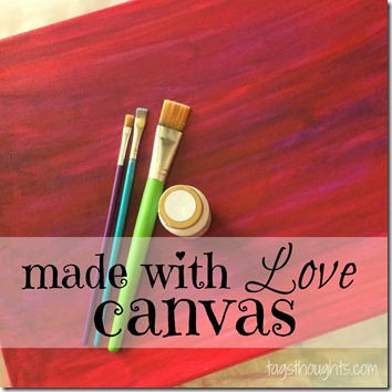 Made With Love Canvas ~ A Gift For Parents & Grandparents or Valentine's Day (and Perfect Nursery Decor) by TrishSutton.com