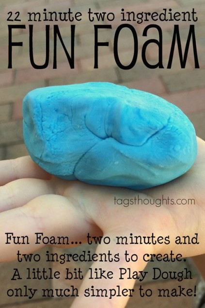 22 minute two ingredient Fun Foam for kids!