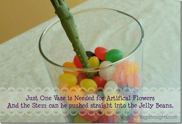 Jelly Bean Double Vase Easter Centerpiece by trishsutton.com and Easter Link-Up Party