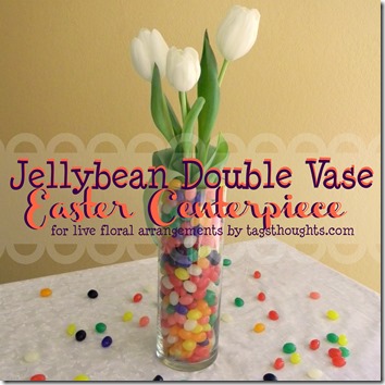 Jelly Bean Double Vase Easter Centerpiece by trishsutton.com