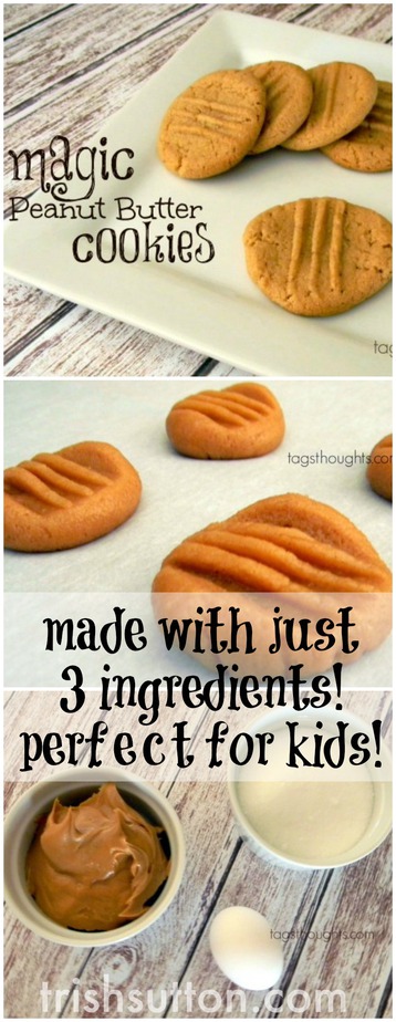 Magic Peanut Butter Cookie Recipe For Kids; made with just 3 ingredients!