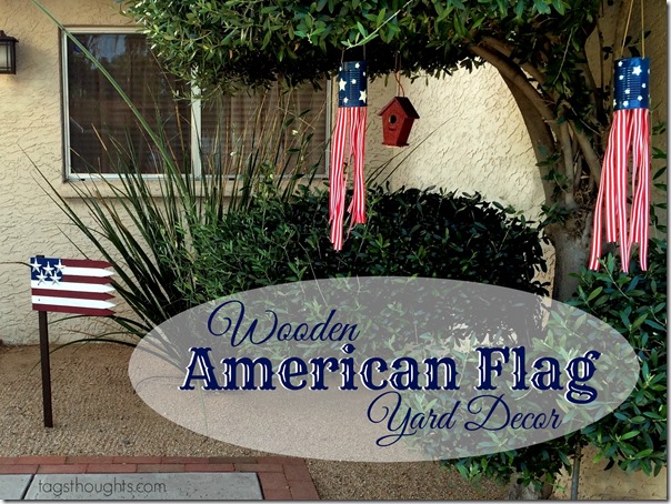 Wooden American Flag; Patriotic Yard Décor. TrishSutton.com