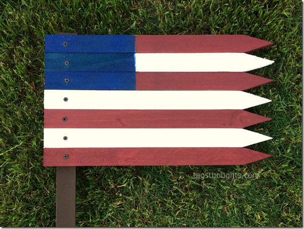 Wooden American Flag; Patriotic Yard Décor. TrishSutton.com