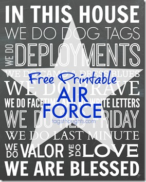 FREE PRINTABLE, Air Force; In This House We Are Blessed by TagsThoughts Free Printables for Military Families; In This House, We Do. For Navy, Army, Air Force & Marines. trishsutton.com