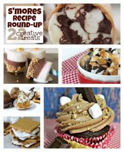 Smores Recipe Round-up; 22 Creative Treats made with Marshmallows, Chocolate and Graham Crackers.