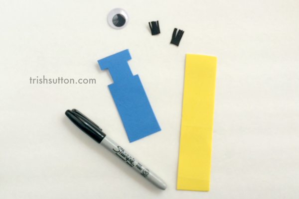 Minion Googly Eye Foam Bookmarks; trishsutton.com
