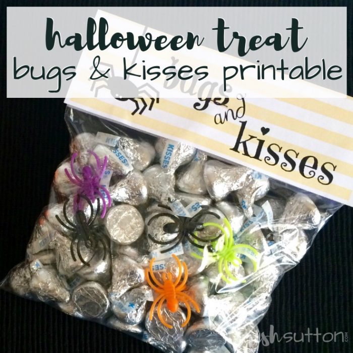 Halloween Treat Bugs & Kisses Free Printable by TrishSutton.com