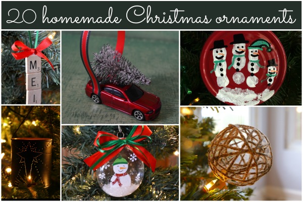 20 Homemade Christmas Tree Ornaments; Round-up by TrishSutton.com