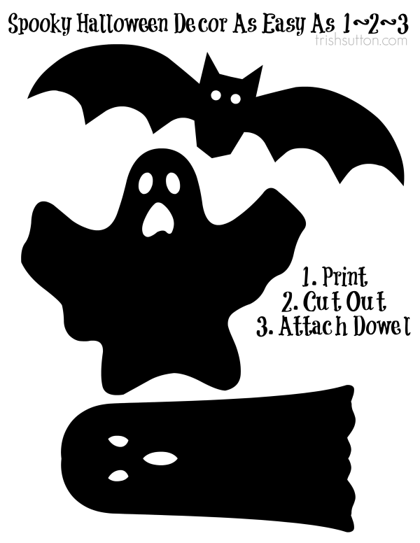 Spooky Halloween Decor; Free Printable by TrishSutton.com