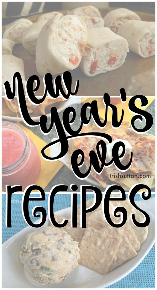 New Year's Eve Party Recipes by TrishSutton.com; 20 party food and appetizer recipes from salty & sweet, chocolate, crockpot and no bake to vegetarian and meat filled!