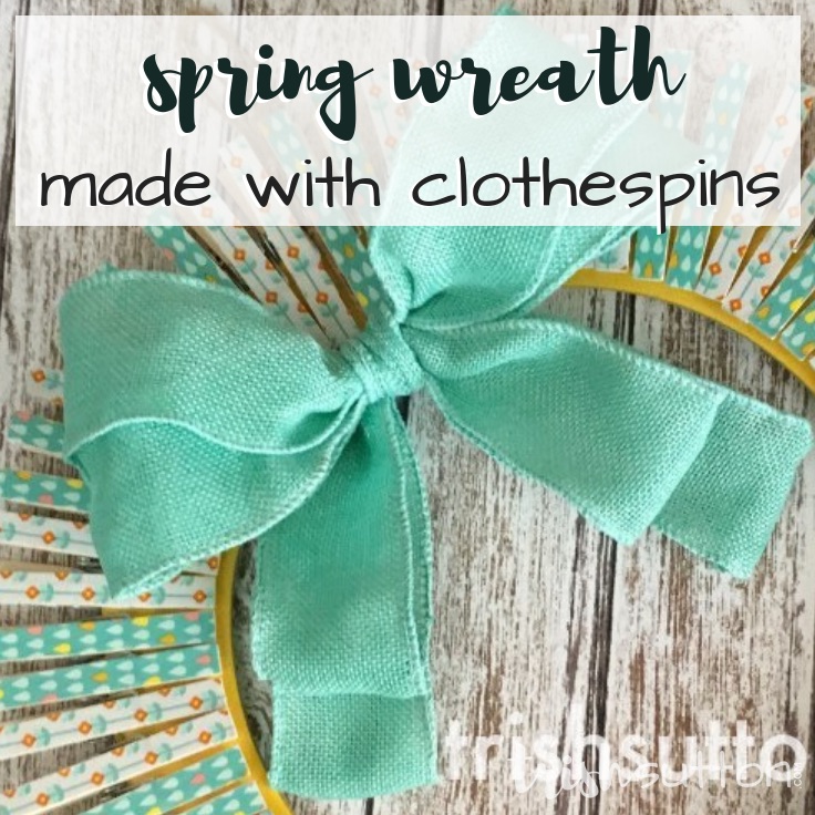 Spring Wreath Made Of Clothespins