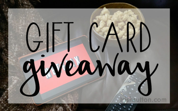 Netflix Gift Card Giveaway, Enter to win a $100 Gift Card on TrishSutton.com. Entry closes 05132016.