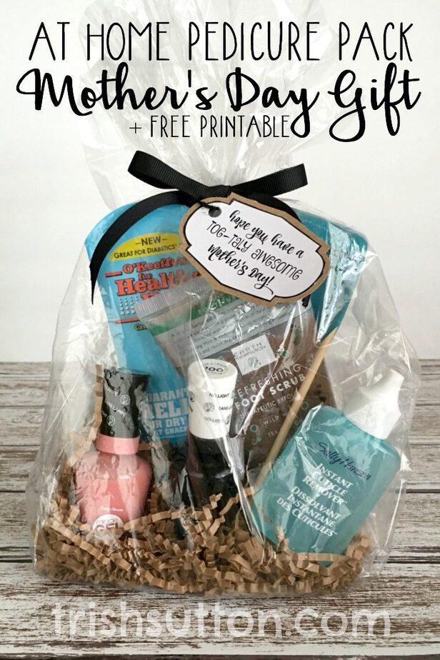At Home Pedicure Pack: Mother's Day Gift + Printable, Gift for Her by trishsutton.com