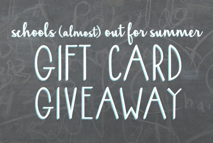 This summer will bring several gift card giveaways. Follow along on social media or subscribe to Weekly Simplicity to receive giveaway details as they are released.