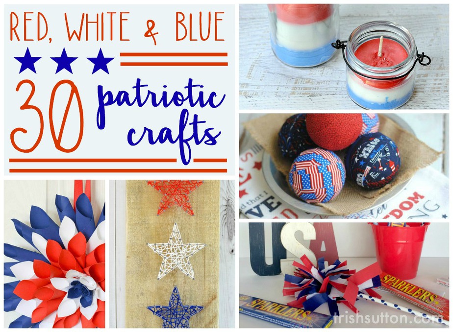 30 Patriotic Red, White & Blue Crafts TrishSutton.com.