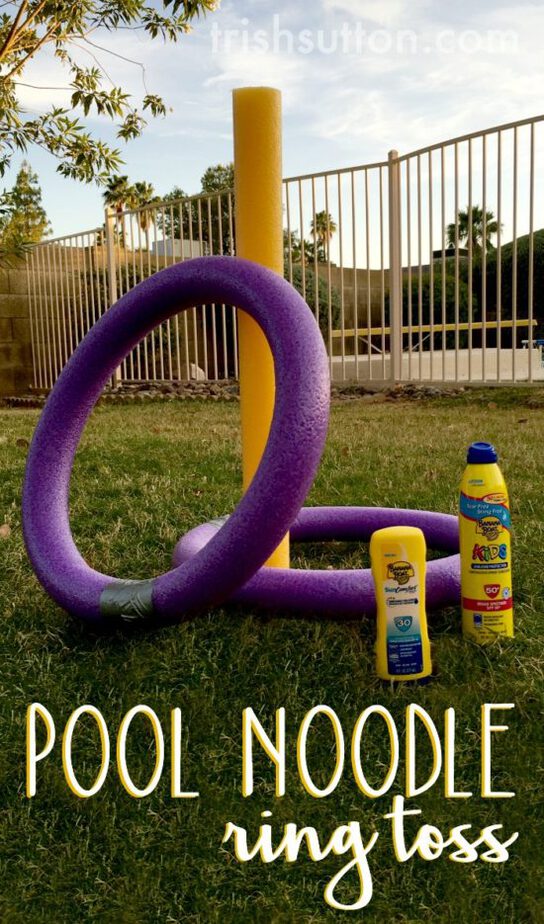 Pool Noodle Ring Toss Yard Game, TrishSutton.com
