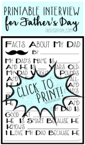 Facts About My Dad: Printable Interview. TrishSutton.com