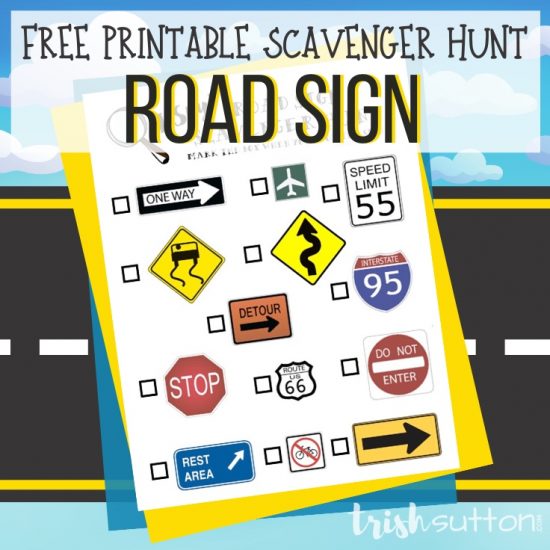 Neighborhood Scavenger Hunt Free Printable - Trish Sutton