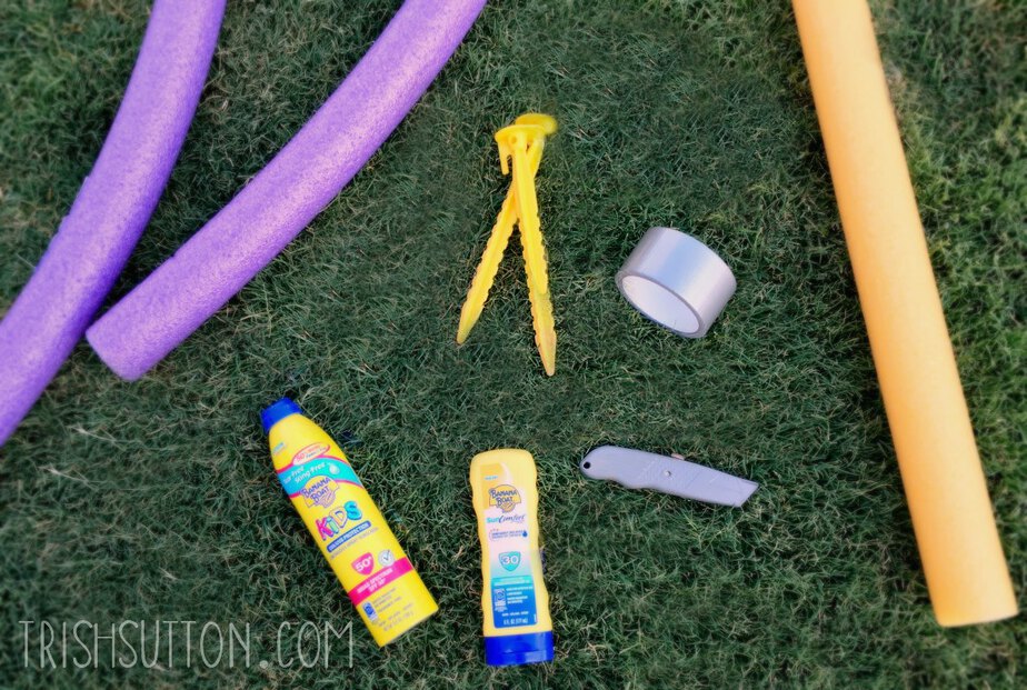 Pool Noodle Ring Toss; A Backyard Game