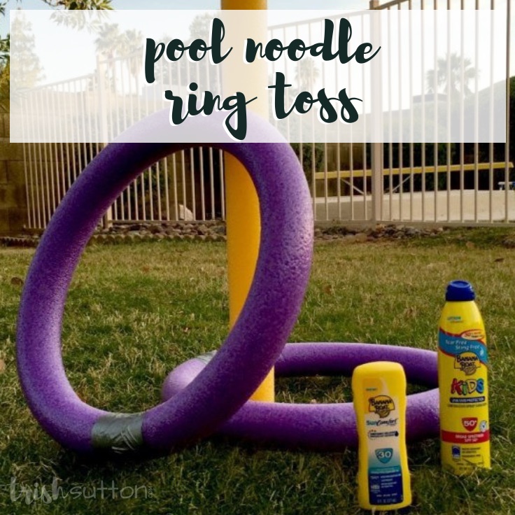 Pool Noodle Ring Toss; A Backyard Game