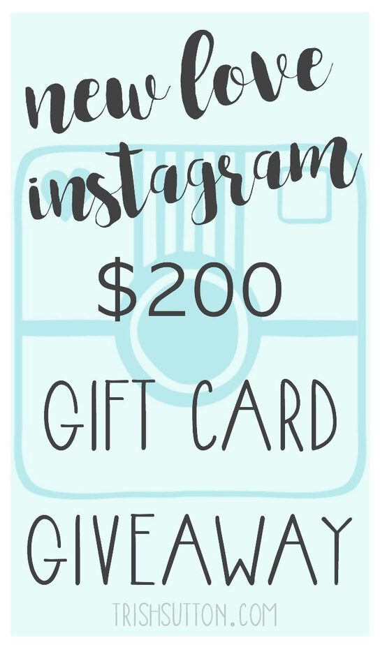 New Love, Instagram And A $200 Gift Card Giveaway, TrishSutton.com