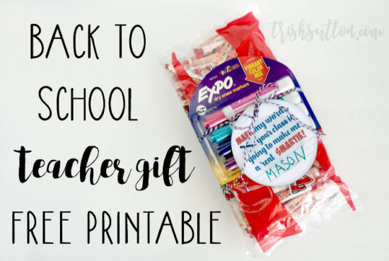 A Jolly Toast; Back To School Teacher Gift & Free Printable