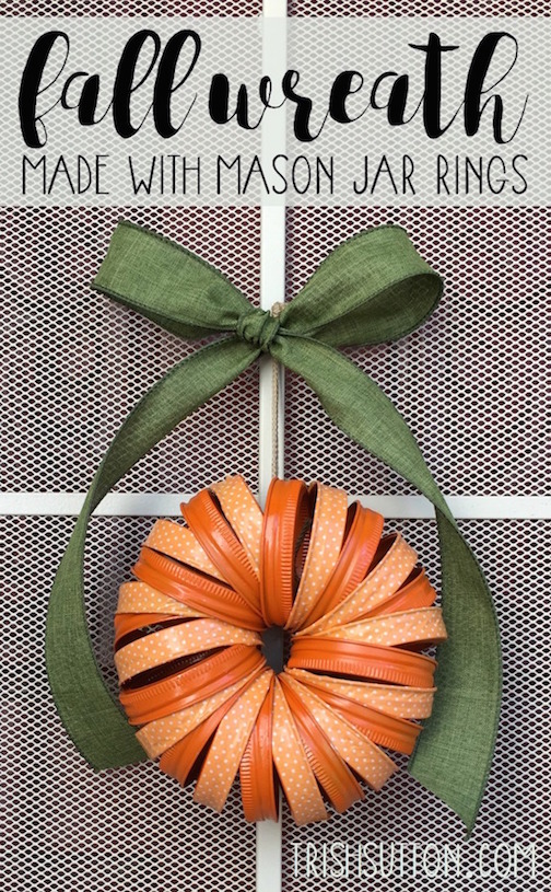 Mason Jar Ring And Craft Tape Fall Wreath, TrishSutton.com 