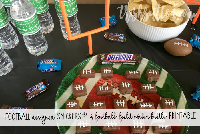 Football Designed SNICKERS®, Football Field Water Bottle Printable
