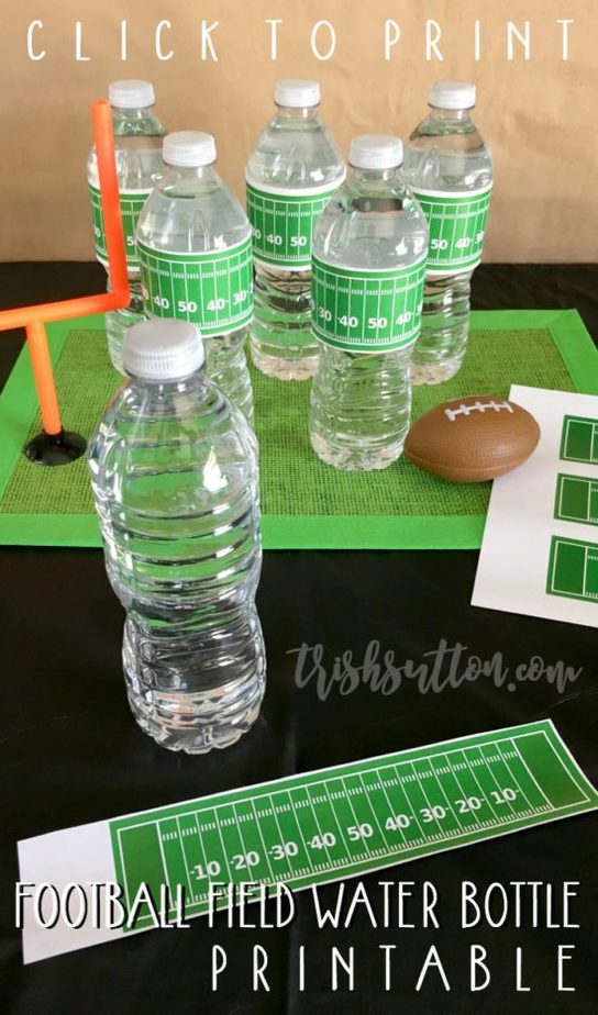 Football Designed SNICKERS®, Football Field Water Bottle Printable, TrishSutton.com #ad #ScoreAtCVS 