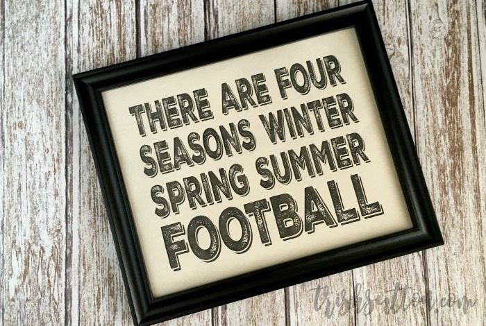 Football; Fourth Season Free Printable, TrishSutton.com