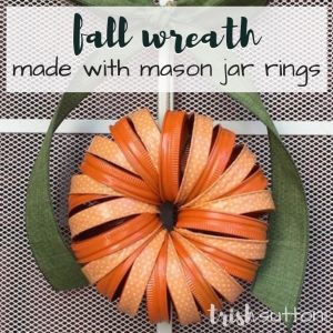 Mason Jar Ring And Craft Tape Fall Wreath, TrishSutton.com