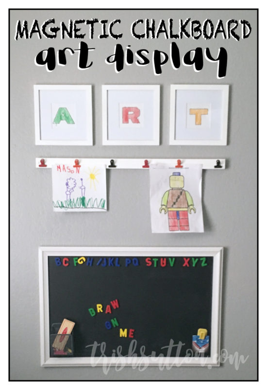 Magnetic Chalkboard Art Display, Gallery for Kid's Art by TrishSutton.com