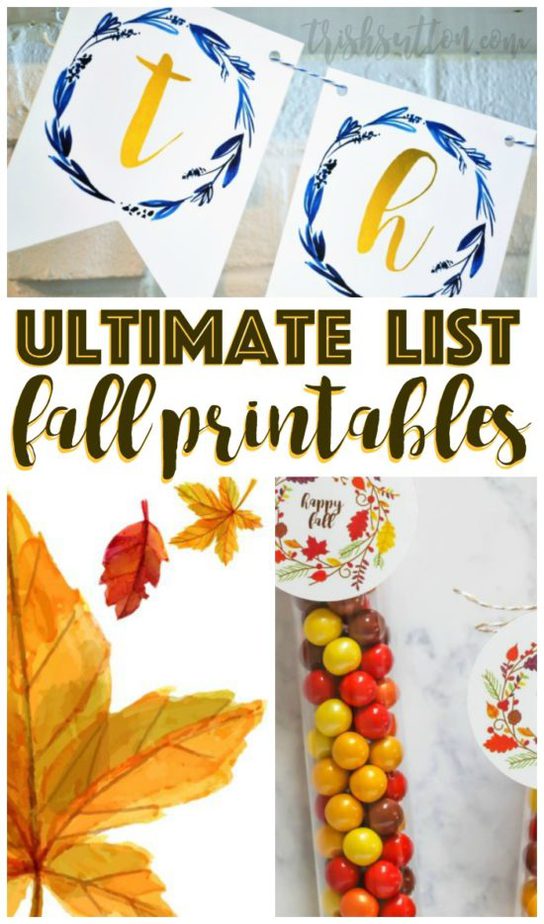 Ultimate List Of Fall Printables, TrishSutton.com