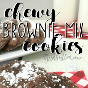 Chewy Brownie Mix Cookie Recipe by TrishSutton.com
