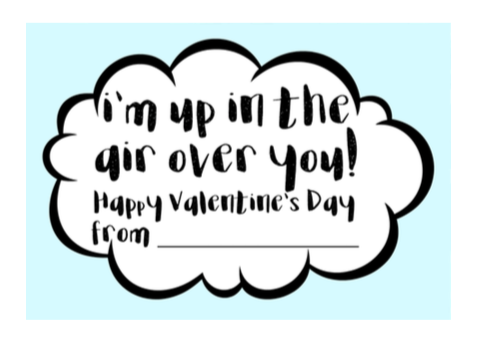 Airplane Valentine With Free Printable; Non-Candy Kids Valentine