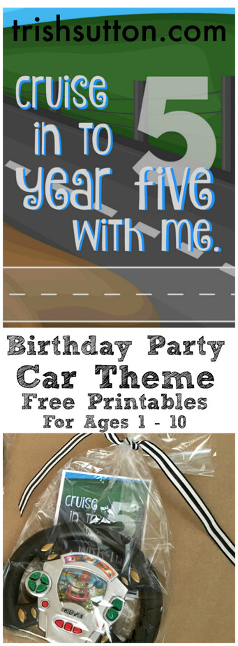 Birthday Party Car Theme Free Printable Party Favor