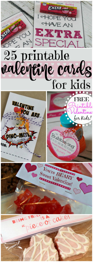 25 Free Printable Valentine Cards for Kids | TrishSutton.com