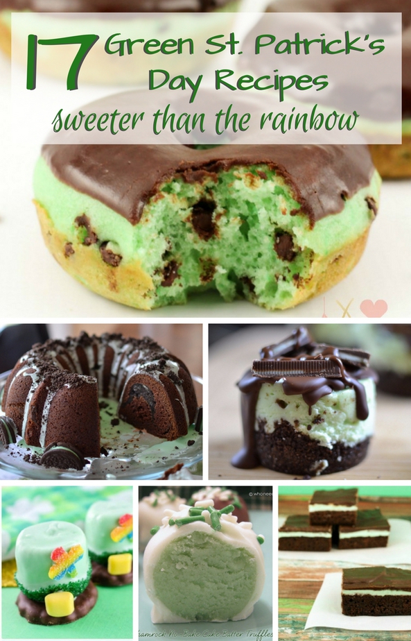 Forget the corned beef, cabbage and green beer. Bring on the green desserts! 17 Green St. Patrick's Day Recipes Sweeter Than The Rainbow
