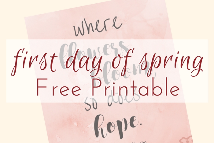Happy first day of spring! Add a little bit of this sweet season to your home with this First Day of Spring Printable Where Flowers Bloom.
