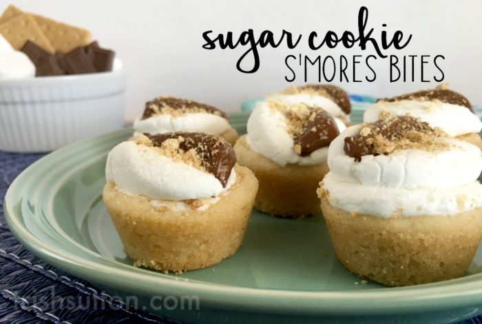 Sugar Cookie S'mores Bites Recipe; an indoor S'mores alternative!