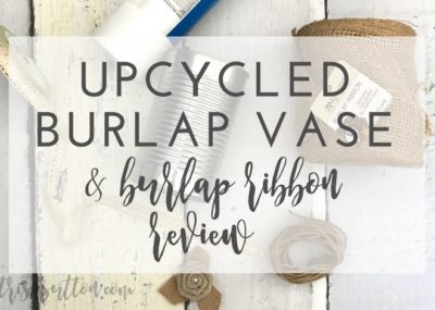 Upcycled Burlap Vase; Wide Natural Burlap Ribbon Review. TrishSutton.com