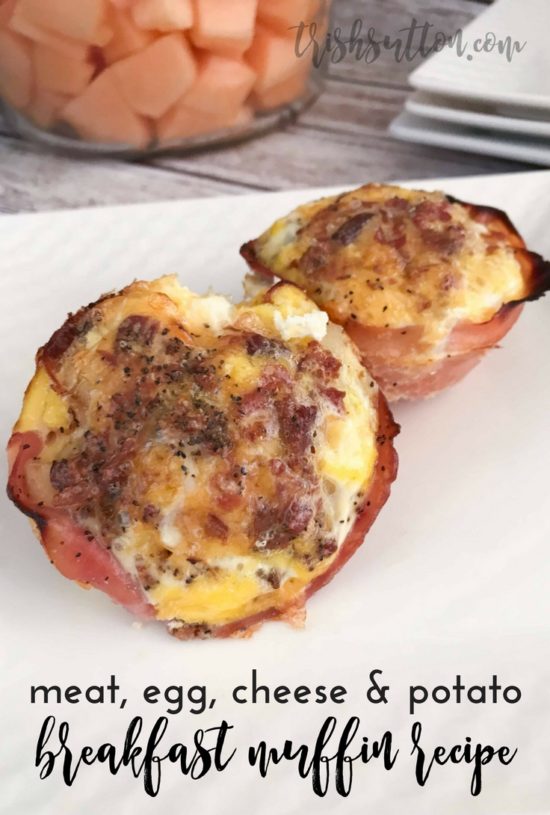 Breakfast Muffin Recipe Meat, Egg, Cheese and Potato