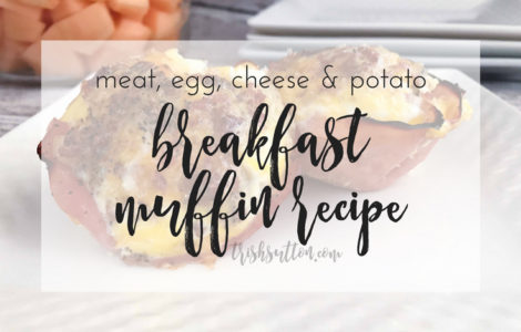 Ham, bacon, eggs, cheese and hashbrowns all served up in an edible cup; Meat, Egg, Cheese and Potato Breakfast Muffin Recipe.
