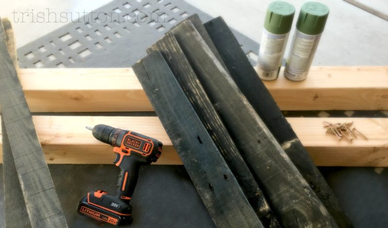 DIY Wood Pallet Table; BLACK+DECKER Drill And Circular Saw Giveaway. TrishSutton.com