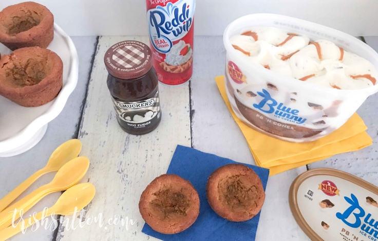 Summer Sundae Peanut Butter Cookie Cup Recipe, #SummerSundaes TrishSutton.com