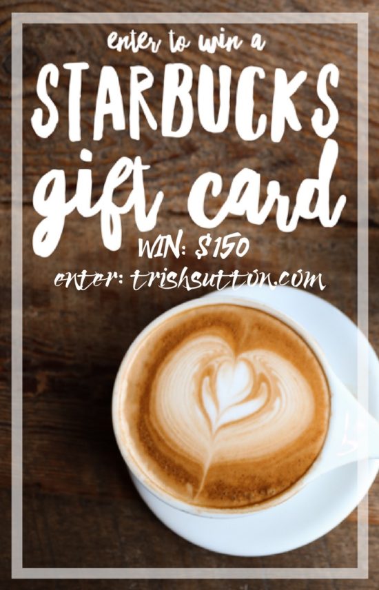 Summer Starbucks $150 Gift Card Giveaway ends 07/24/2017, TrishSutton.com