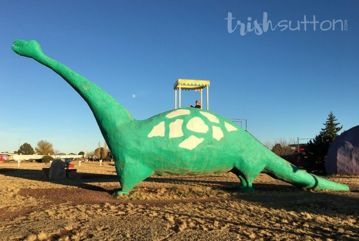 Flintstone's Bedrock City in Northern Arizona is the real deal. There is even a bronto-crane slide. TrishSutton.com